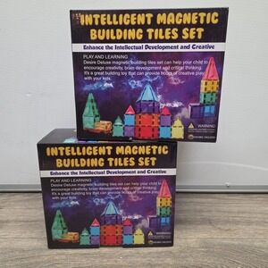 114pc Magnetic Building Tiles Set Kids STEM Construction Toy – New Sealed